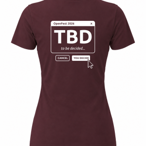 Тениска OpenFest 2026 Burgundy Red дамска