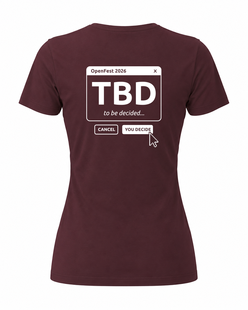 Тениска OpenFest 2026 Burgundy Red дамска